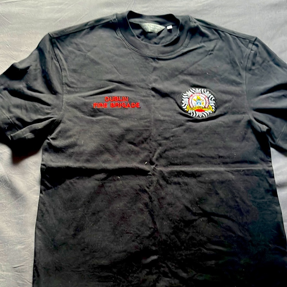 Navy blue T-shirt, Dublin fire brigade